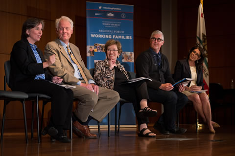 CEPR's Eileen Appelbaum shares the stage with other panelists