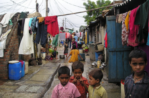 Slums in Hyderabad, India