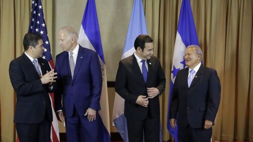 Biden and Northern Triangle presidents in 2016