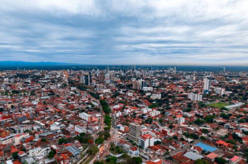 Aerial view of the city of Santa Cruz de la Sierra, Bolivia