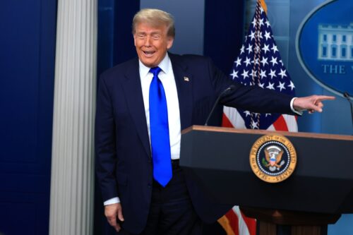 BEAT THE PRESS, BBB - WASHINGTON, DC - JUNE 27: U.S. President Donald Trump speaks on recent Supreme Court rulings in the briefing room at the White House on June 27, 2025 in Washington, DC. (Photo by Joe Raedle/Getty Images)