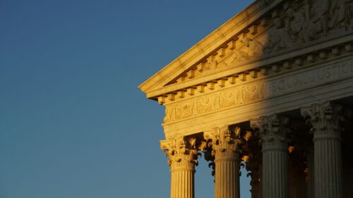 The front façade of the Supreme Court of the United States in Washington, DC. Photo by Ian Hutchinson on Unsplash