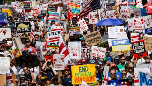 WASHINGTON, UNITED STATES - SEPTEMBER 6: Protesters gathered in the nation's capital today to raise their voices against the federal government's efforts to increase control over the city's police department. The demonstration, titled 