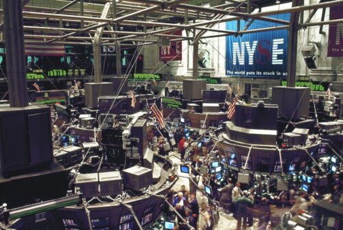 New York Stock Exchange trading floor on Wall Street, New York, New York